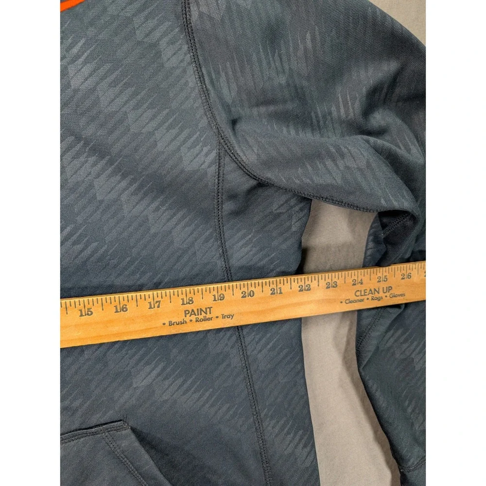 Nike Mens Therma-Fit Full Zip Hoodie Gray Orange Geometric Pattern Size M